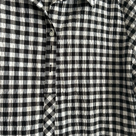 Allison Daley Black and White Checkered Blouse 22W - Picture 9 of 16